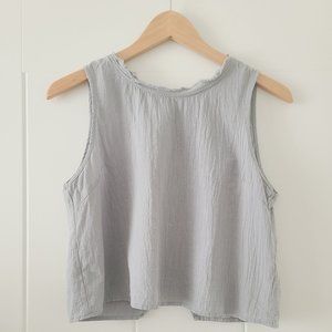 Crop Crepe Tank Top